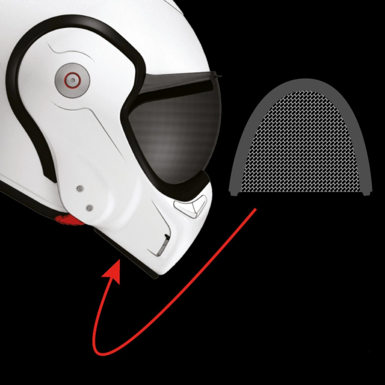Roof Boxxer carbon wind guard, Black