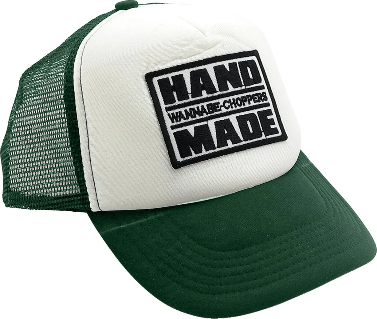 Wannabe choppers trucker cap, White, dark green