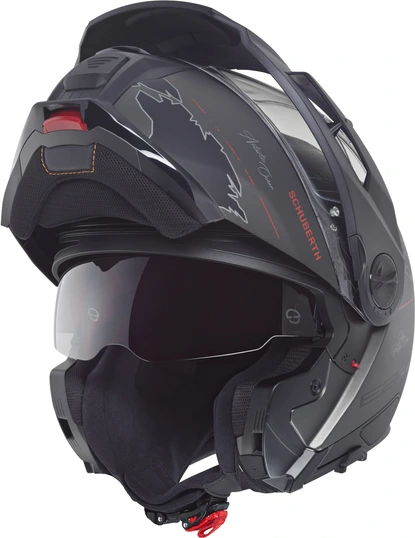 Schuberth Helmet E2 Atlas matt black/red, 53 XS