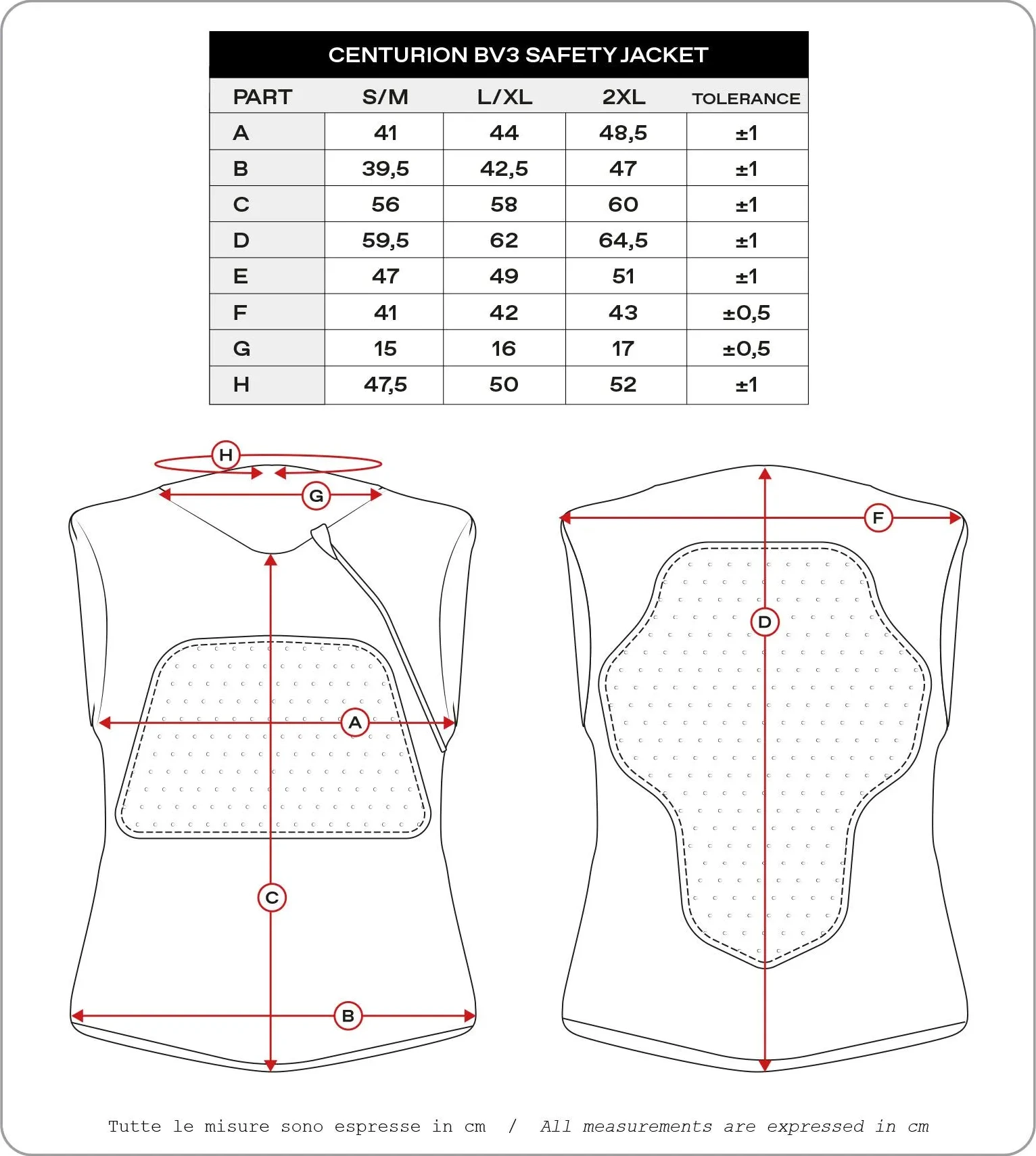 SAFETY JACKET CENTURION BV3 S/M
