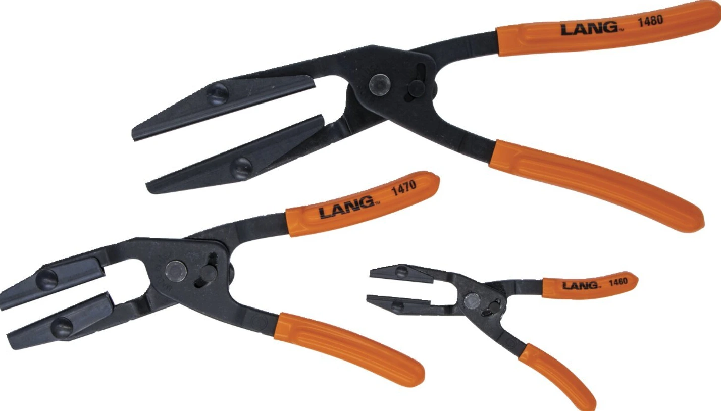Lang Tools, kampiniai žarnų užspaudimo replių rinkinys