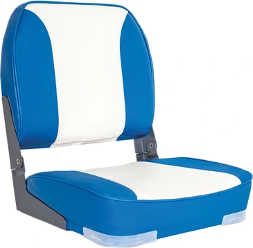 OS DELUXE FOLD DOWN SEAT UPHOLSTERED BLUE/WHITE