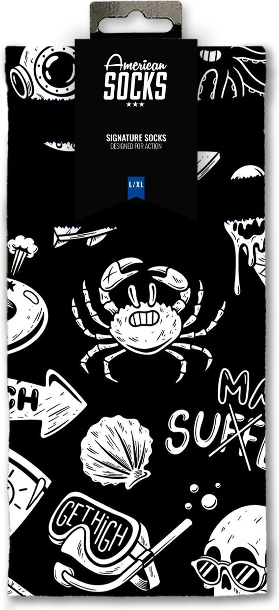 American Socks Hella Hot Signature socks, Black, L/XL