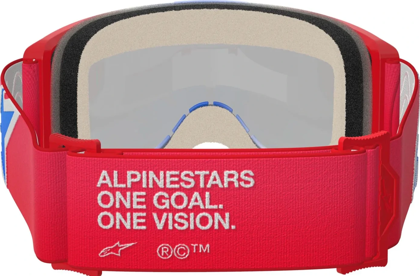 GOGGLE VISION 5 CORP RED/WT/BL MIRROR-BLUE