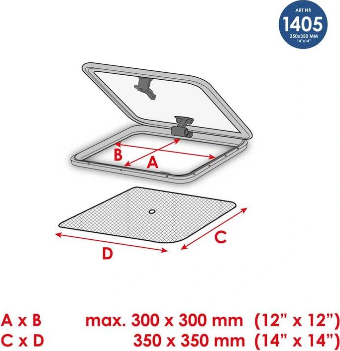 Mosquito net for hatches, small