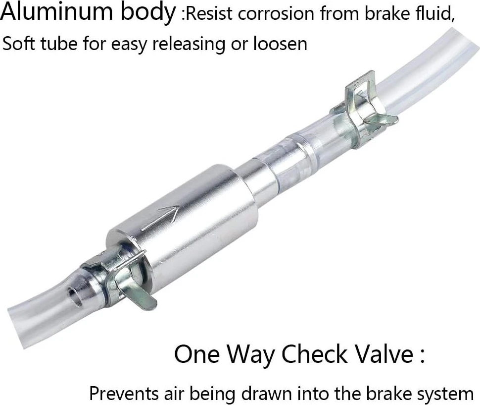 Brake bleeder one-way valve