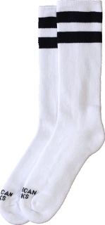 American Socks Mid high Old School I double black striped
