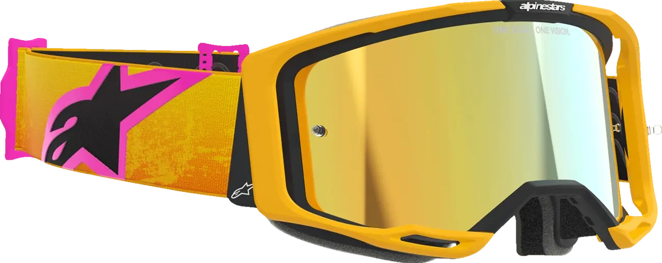 GOGGLE VISION 8 CORP ORG/YLW/PINK MIRROR-GOLD