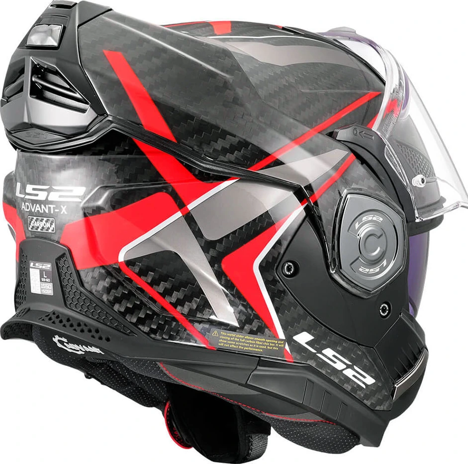 LS2 FF901 ADVANT X CARBON FUTURE II Helmet - 2XL, Red