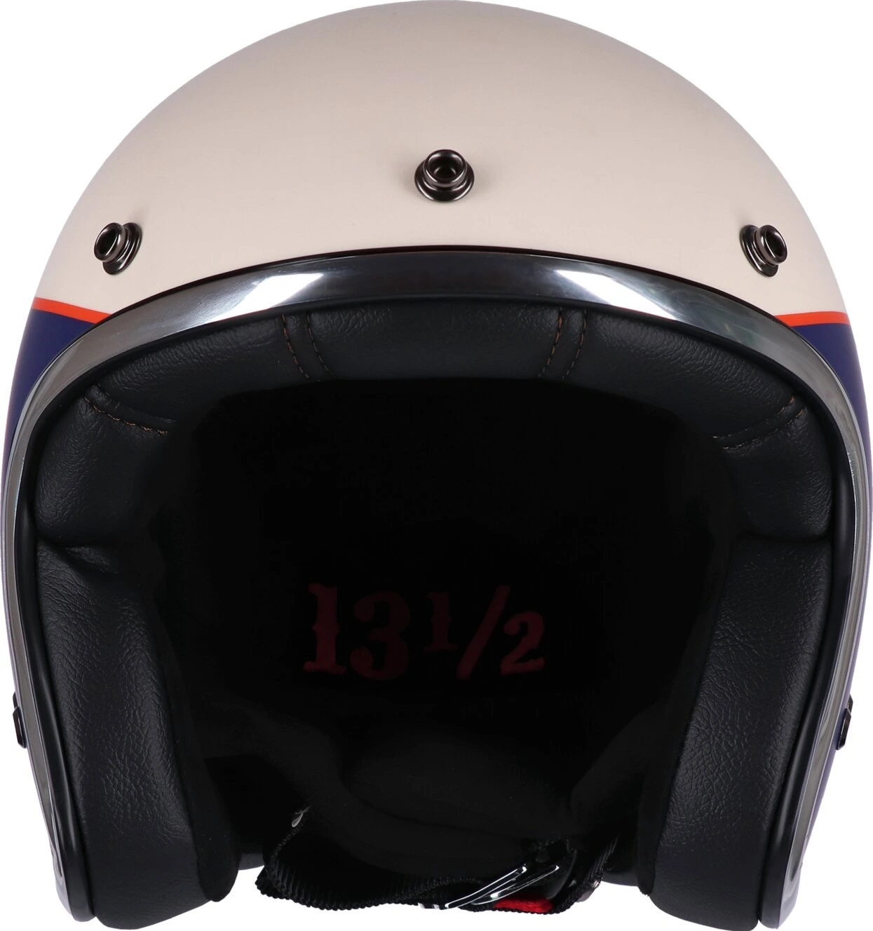 13 1/2 Skull bucket helmet, superior vintage White, White, XL, Matte