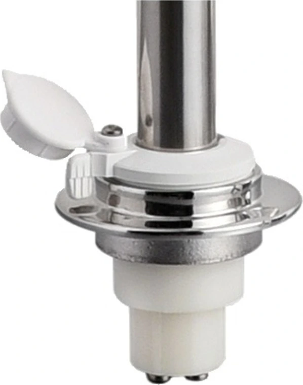 Recess-fit removable led white pole 60cm