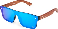 AMOQ Burst Sunglasses PLRZD Wood-Ice Blue Mirror