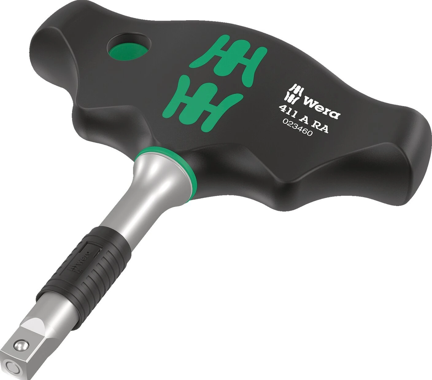 Wera, Kraftform Kompact T-handle ratchet 1/4", Black, 99 mm