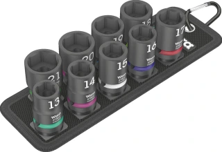 Wera, Impaktor 1/2" hex socket set - Metric