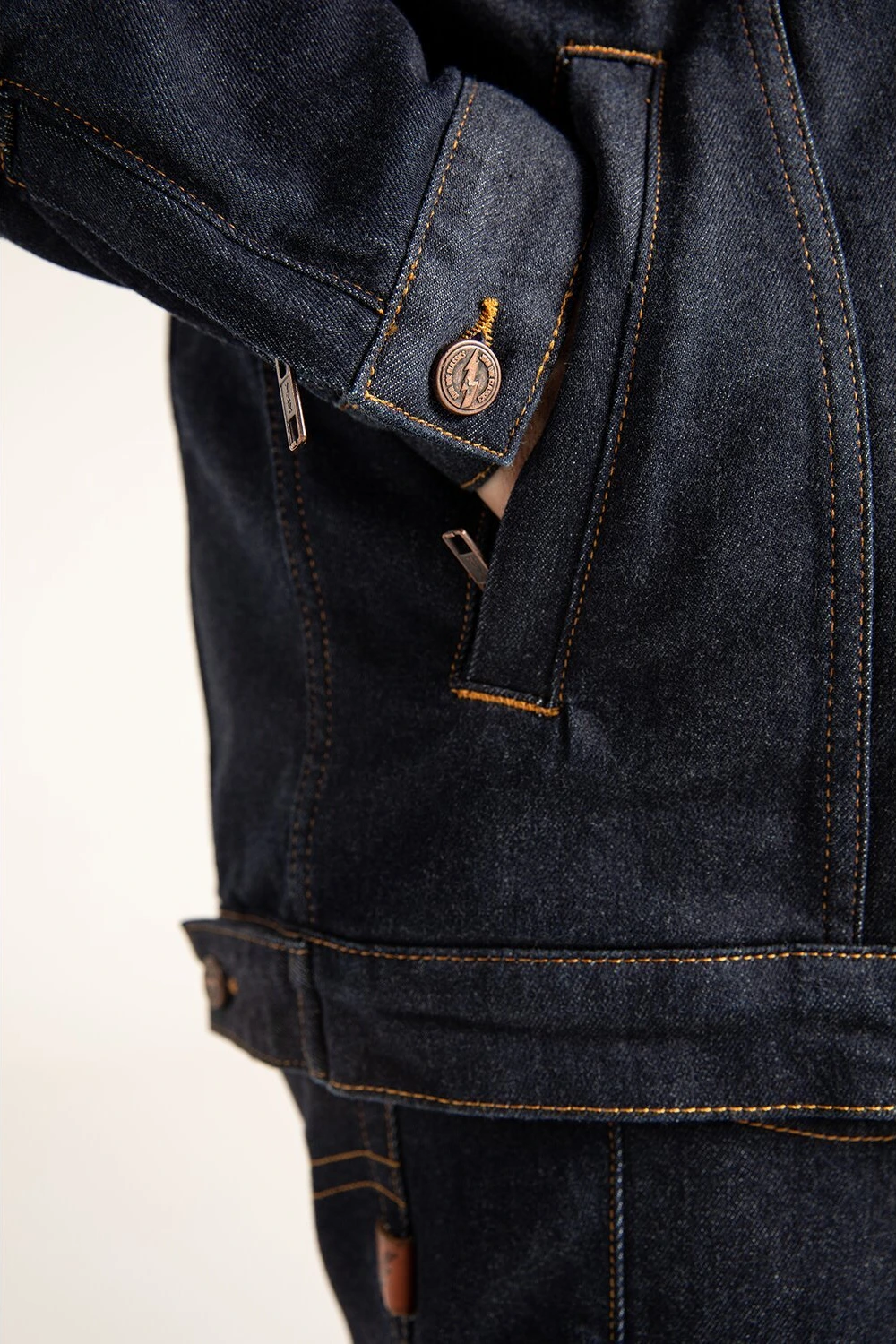 John Doe Maverick jacket, raw blue le, S