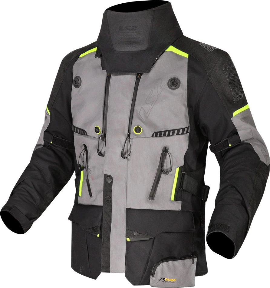 LS2 Apollo Man Jacket - Grey H-V Yellow, L