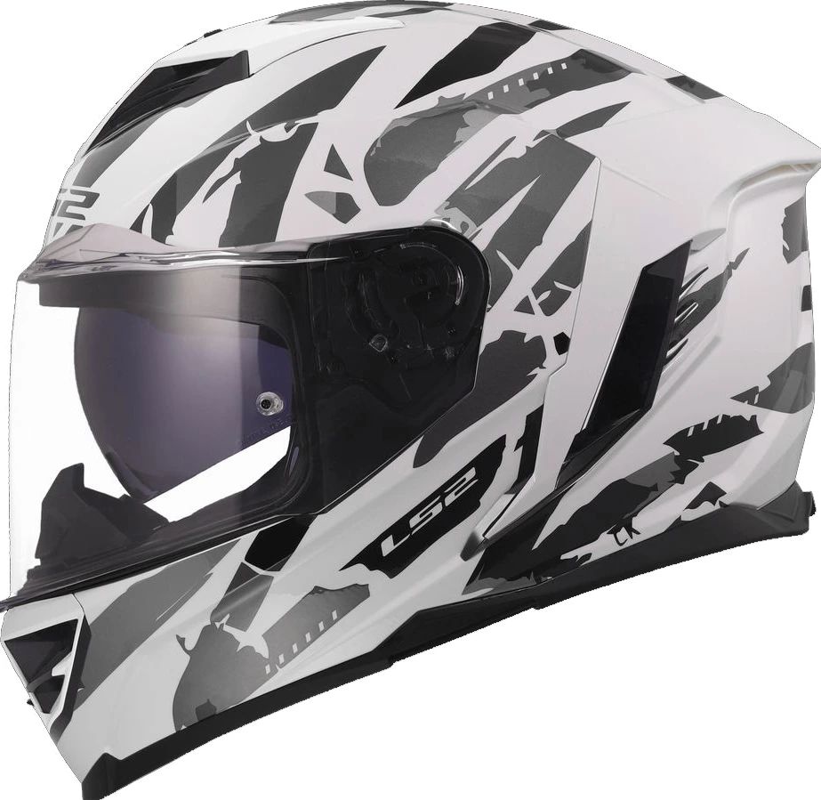 LS2 FF818 STORM III KAOS Helmet - L, White Grey
