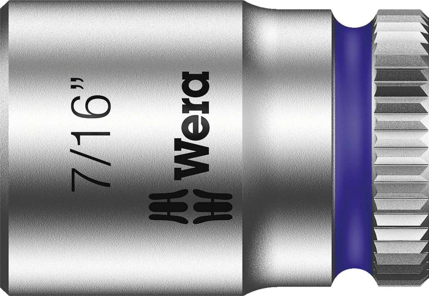 Wera Zyklop 1/4" socket - US sizes 7/16", 23 mm, Chrome