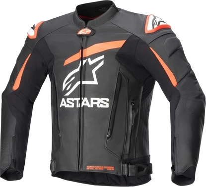 Alpinestars Leather Jacket GP Plus R v4 Black/Red Fluo, 52