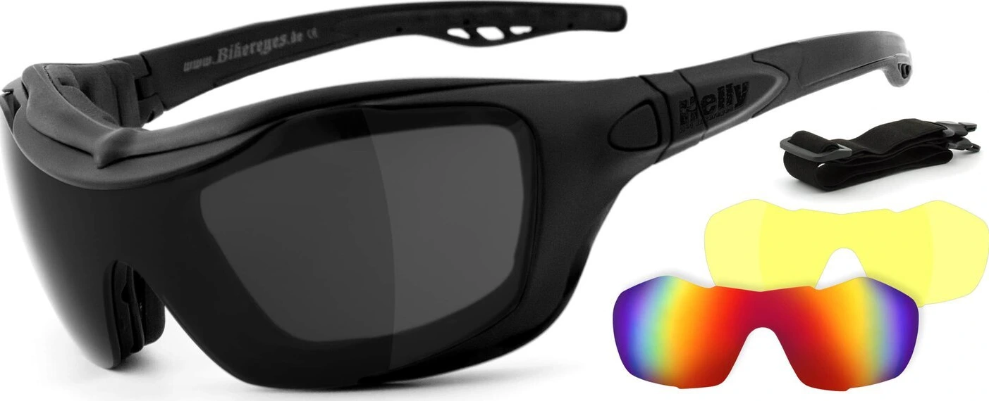 Helly Shades Bandit 2 smoke/laser red/xenolit®, Black