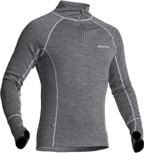 Halvarssons Sweater Warm Wool Polo Grey L