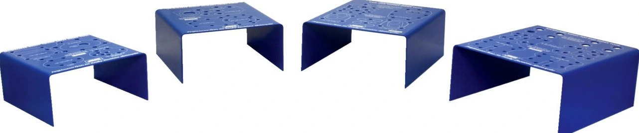 JIMS, M8 hardware organizer stand. 4-piece set, Blue