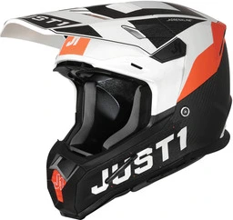 Just1 Helmet J-22 C Adrenaline Orange/White/Carbon Matt, S
