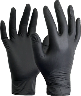 Hyper Nitrile Gloves Black M (50-pack)