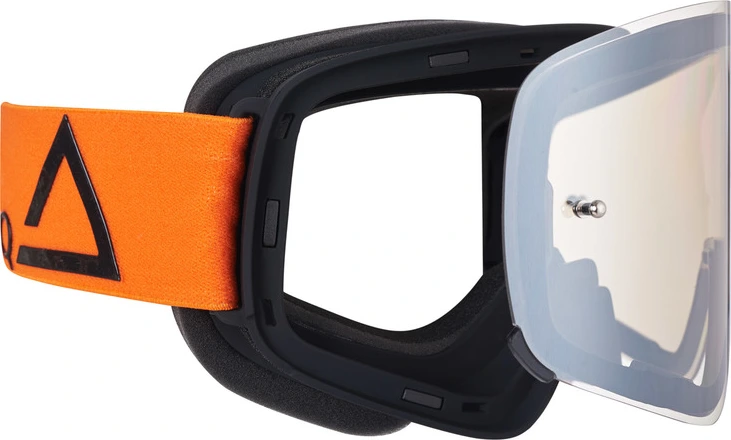 AMOQ MX Goggles Vision Magnetic Orange-Black - Silver Mirror