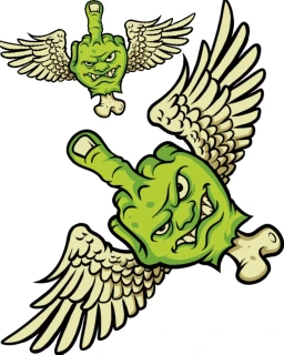 Lethal Threat Flying f@#ks sticker