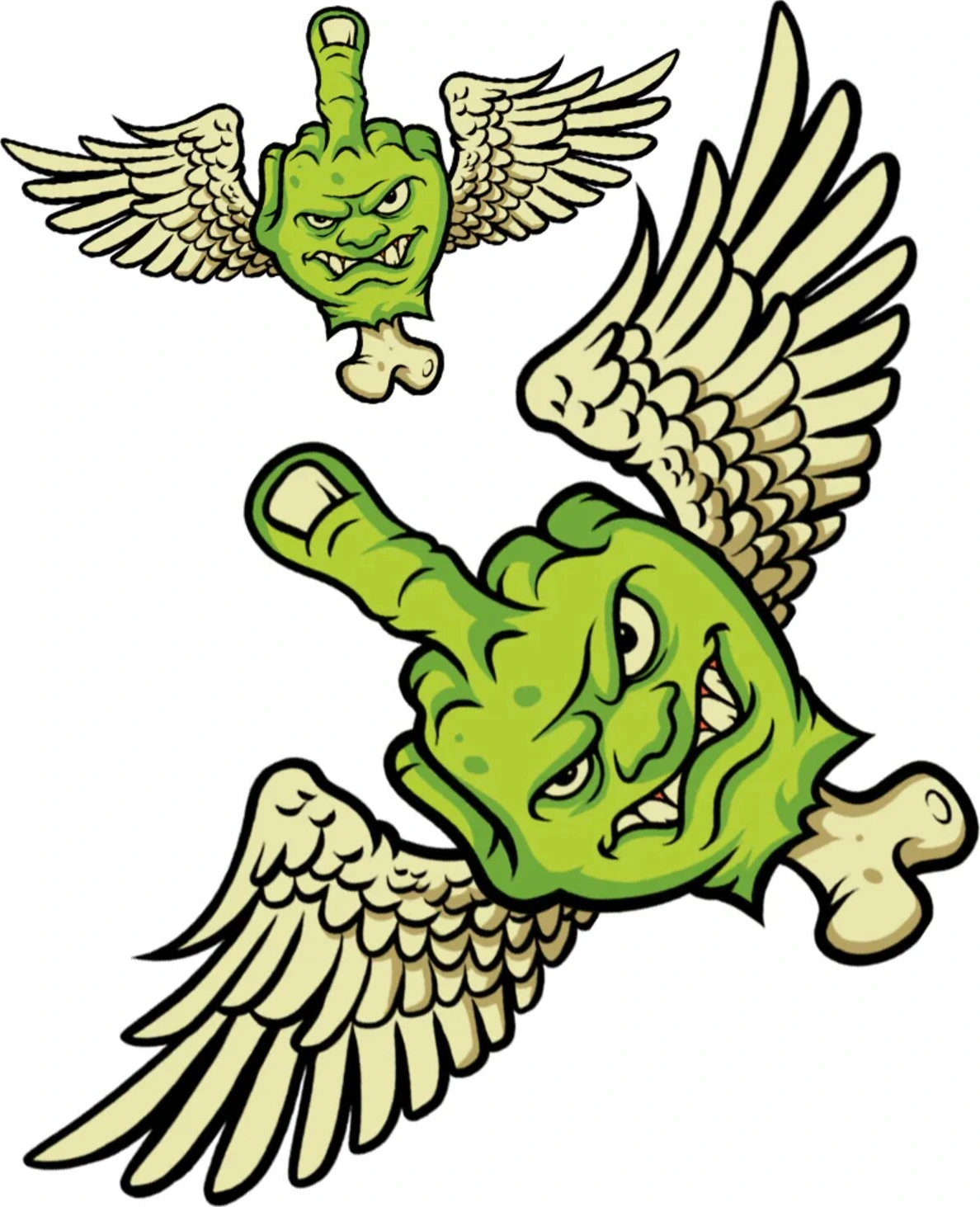 Lethal Threat Flying f@#ks sticker