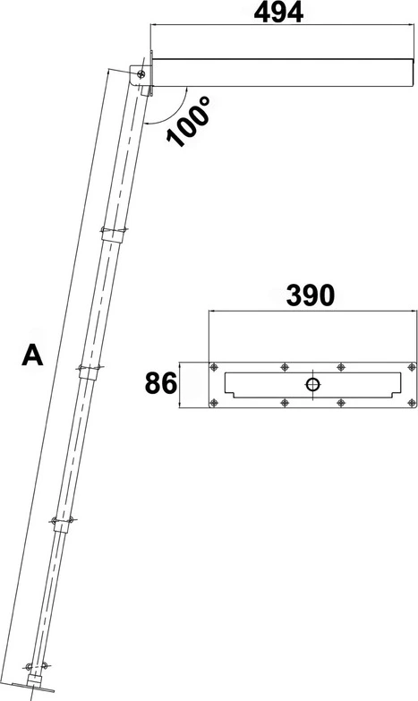 Osculati foldaway ladder 4 steps