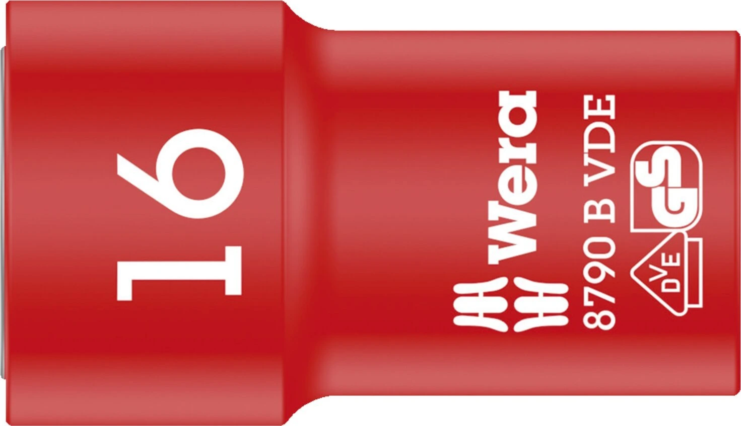 Wera Zyklop drive sockets 3/8" VDE 8790B, Red, 16 mm