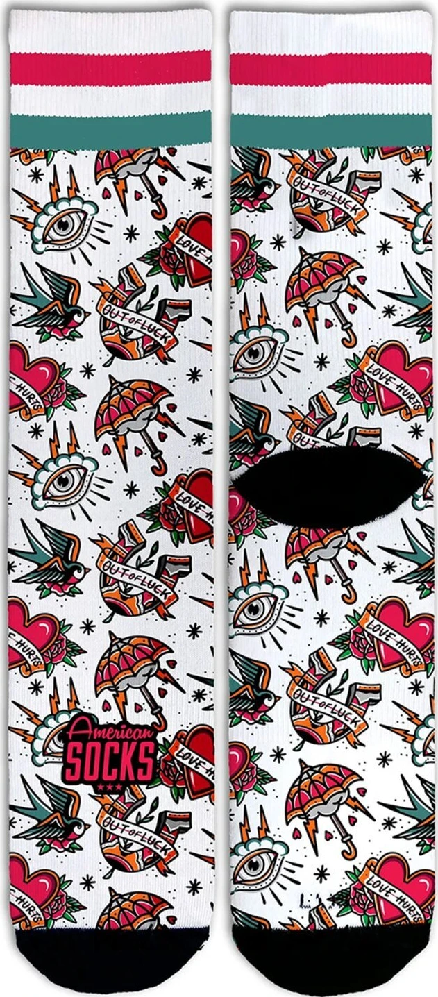 American Socks Love Hurts Signature socks, White, 42-46