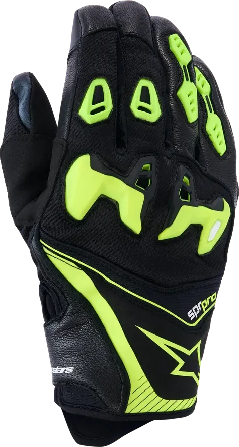 GLOVE SP-R PRO BLACK/YELLOW FLUO S