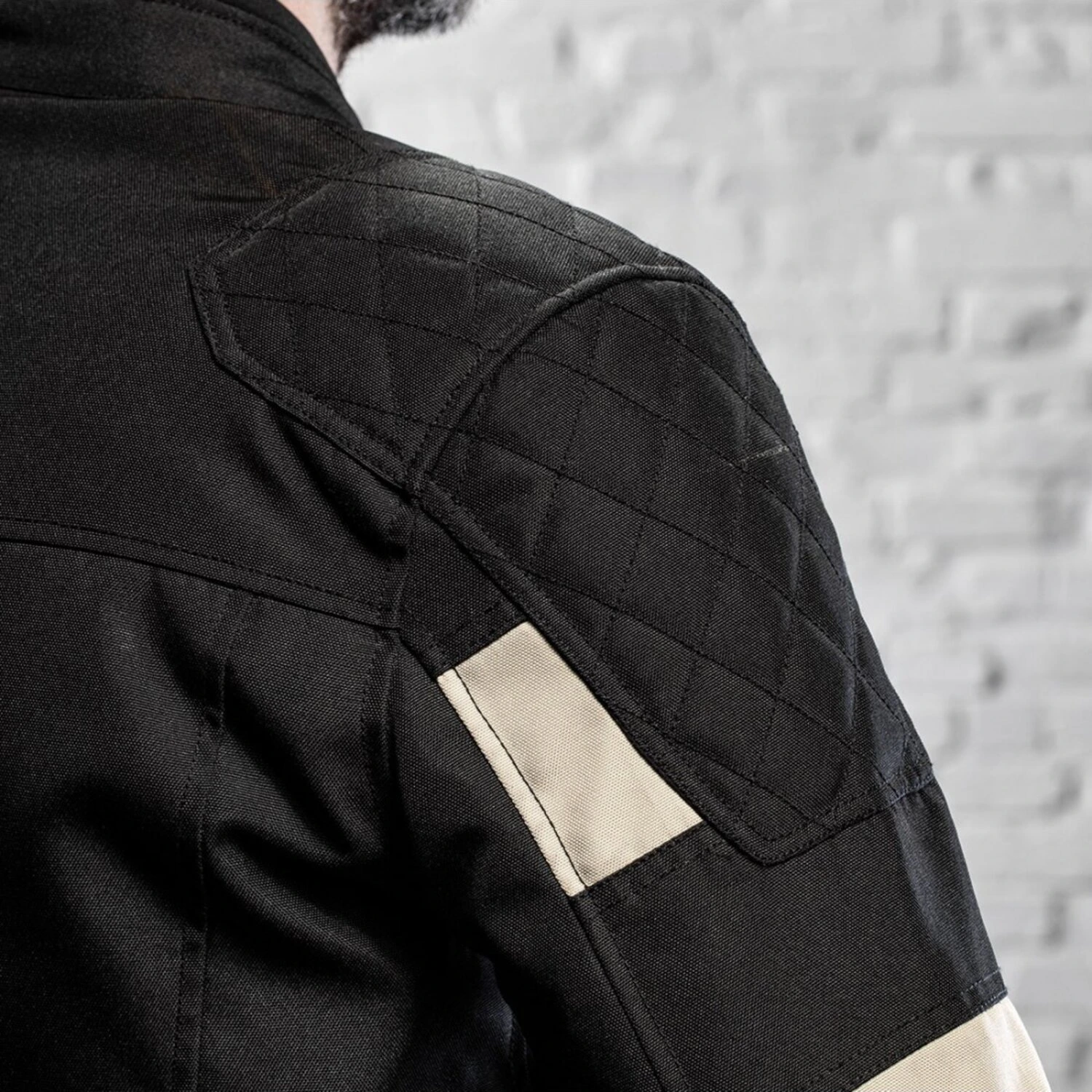 Holy Freedom Prison jacket, Black, off Black, white, M