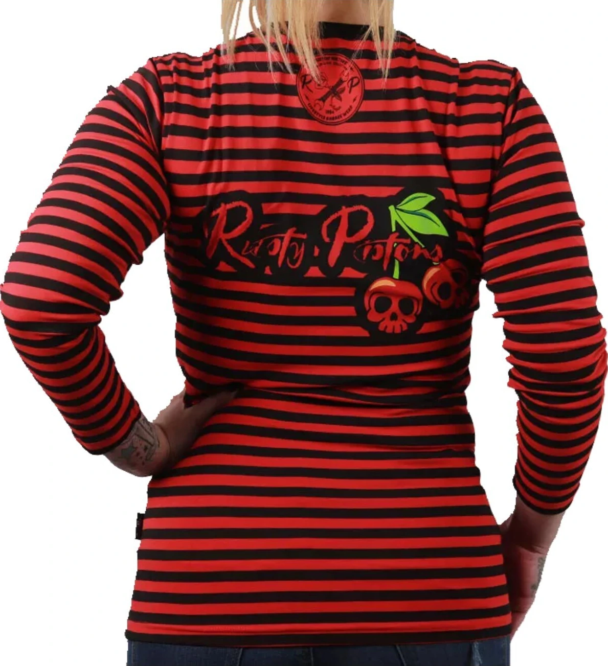 Rusty Pistons Mesa female 3/4 sleeve, Red, black, M
