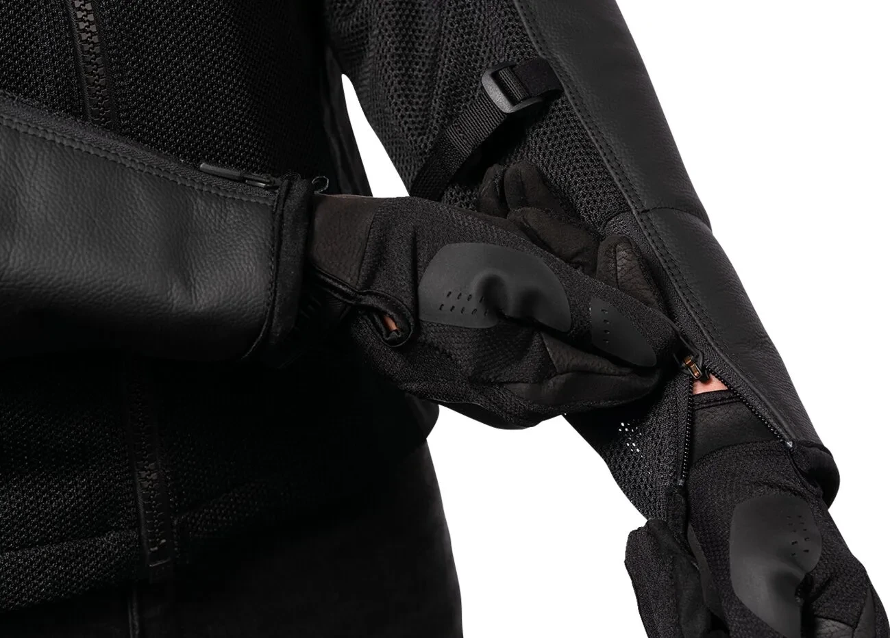 JACKET MESH AF LEATHER CE BLACK SM