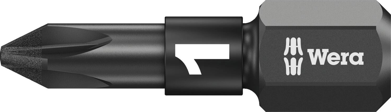 Wera 1/4" bit for Pozidriv screws Impaktor PZ1, Black, 25 mm