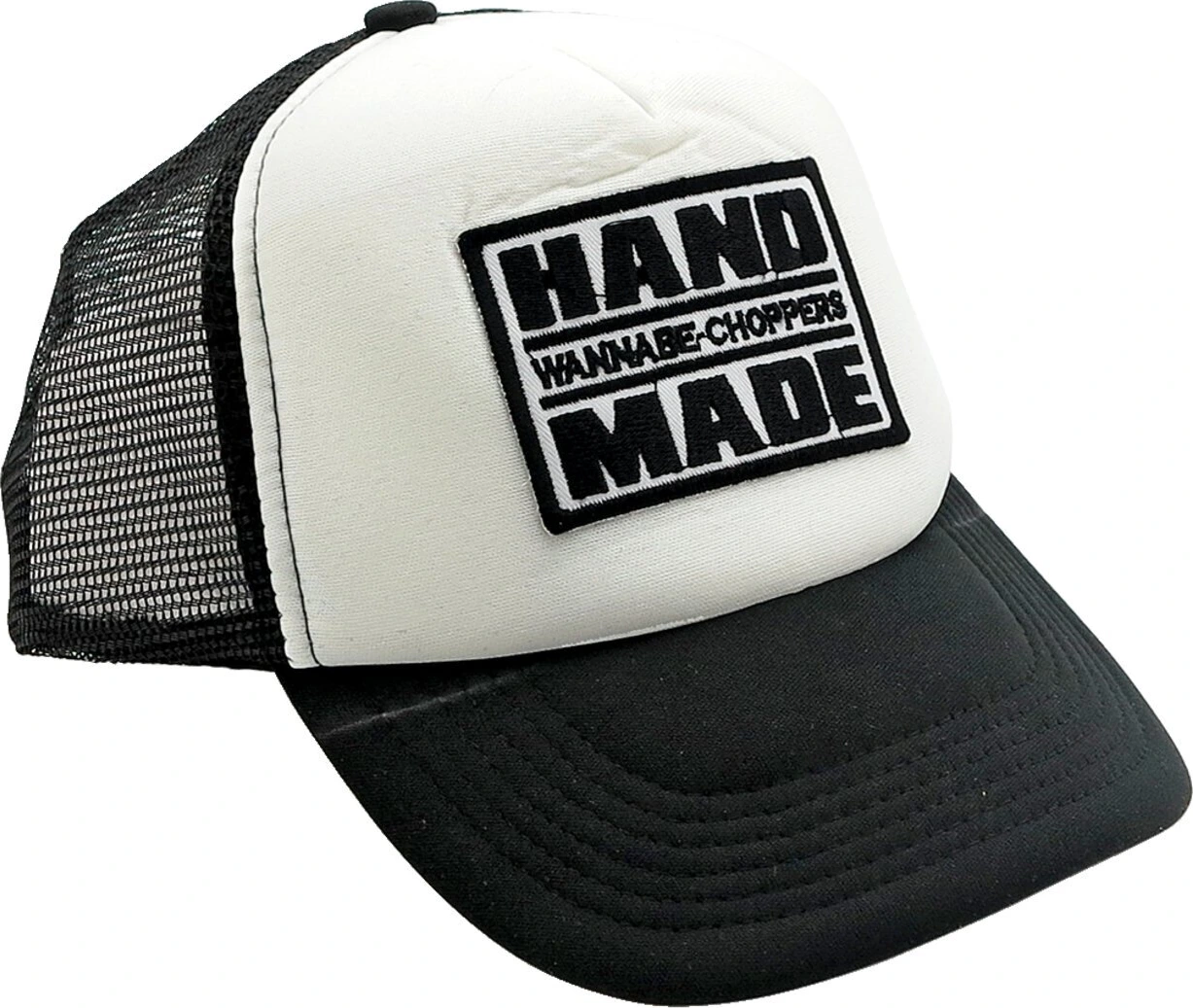 Wannabe choppers trucker cap, White, black