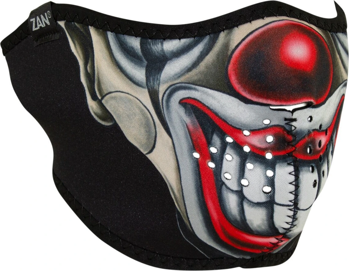 ZANheadgear Half Mask neoprene chicano clown, Multi-color, One size fits most