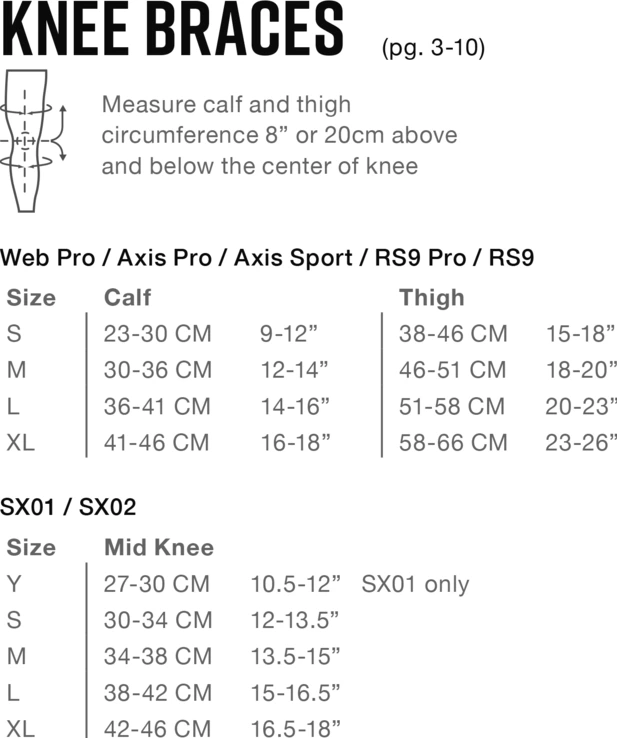 EVS RS9 Knee Brace Black Pair, S