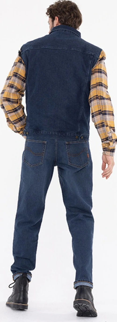 John Doe Trucker jeans vest, Blue, S