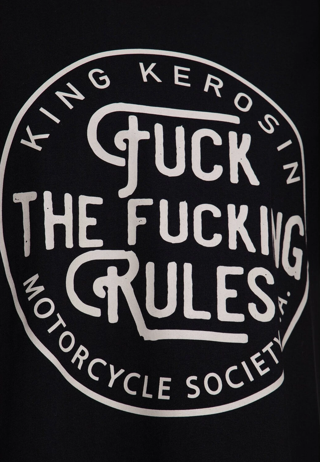 King Kerosin Fuck the rules t-shirt, Black, M