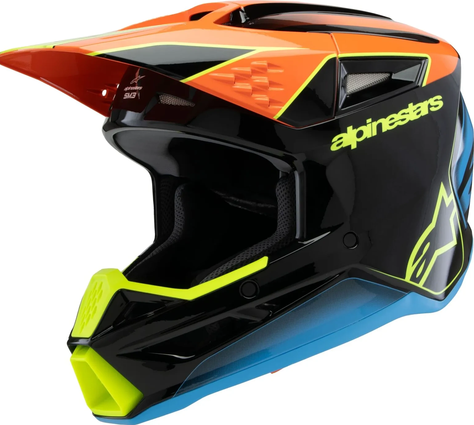 HELMET YTH SM3 FRAY BLK/OR/YL YS