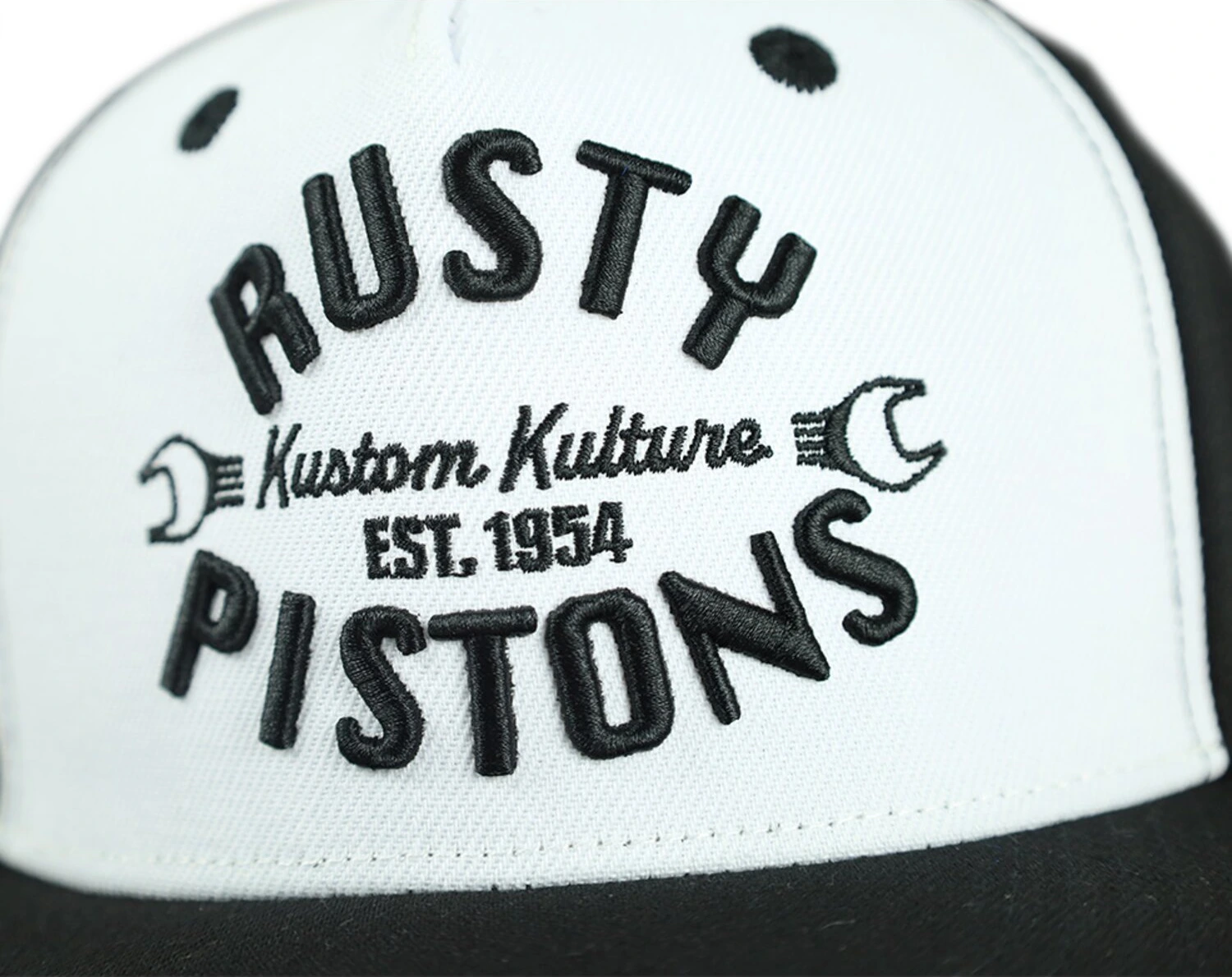 Rusty Pistons Baxter cap, Black, white