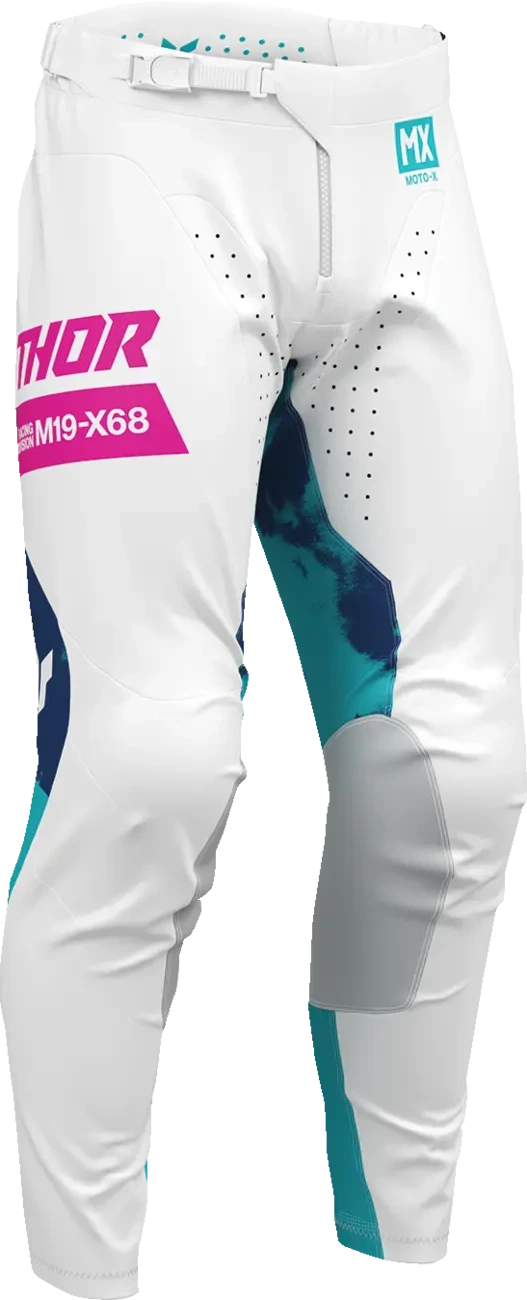 PANT LAUNCHMODE BLEACH WHT/AQ 44