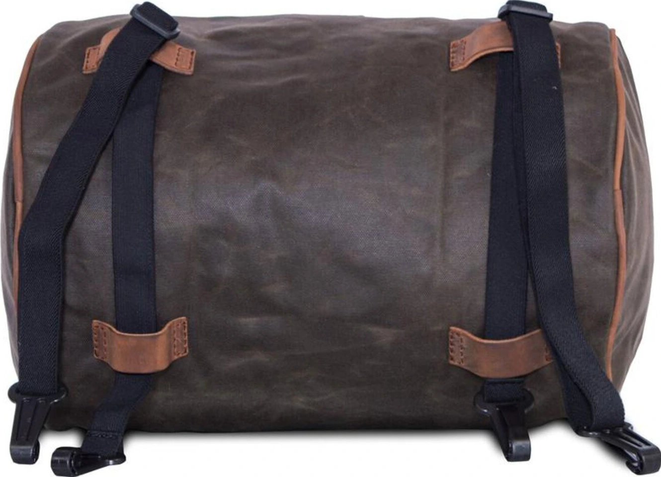LongRide, roll bag waxed cotton narrow. Khaki wax