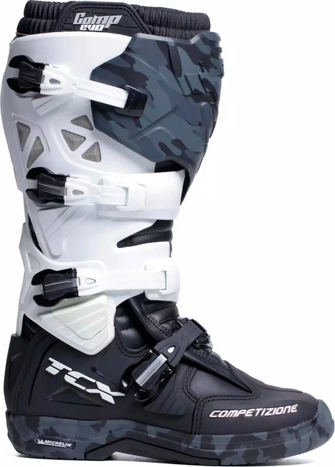 TCX MX Boot Comp Evo 2 Michelin Black/White/Camo, 41