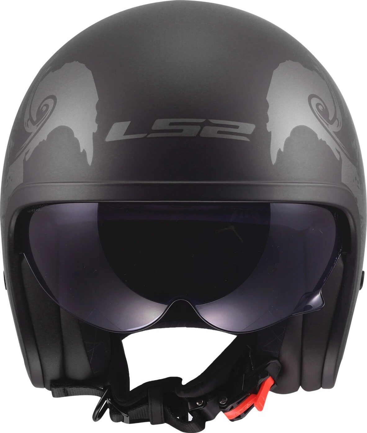 LS2 Spitfire II helmet, willy Black, L, Matte